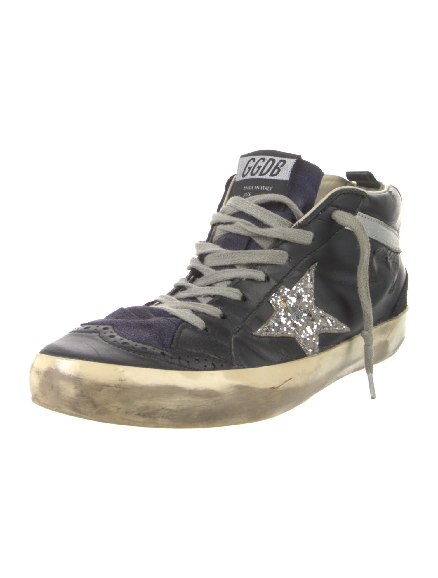 Golden Goose Leather Printed Sneakers